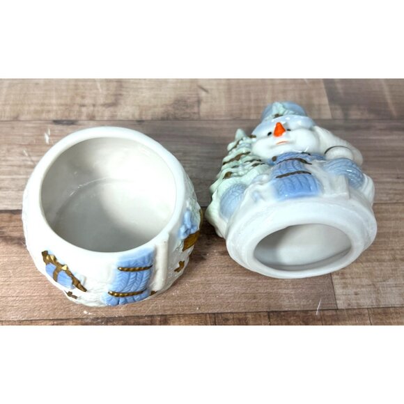 Ceramic Snowman Trinket Box With Gift Packaging - Picture 4 of 4